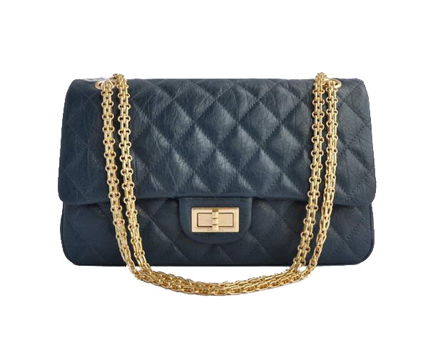 AAA Cheap Chanel Jumbo Flap Bags A28668 Blue Golden On Sale